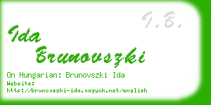 ida brunovszki business card